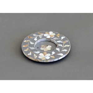 Modern Elegant Bone Inlay Serving Coaster Set <b>Resin</b> Wood Cup Mat with Inlay Hotel Home <b>Table</b> Use Wholesale Pad <b>Table</b> <b>Top</b> Decor - Product Image 5