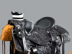 Sillín de caballo Sillín de cuero americano más vendido Sillín de caballo inglés occidental para asiento de carreras profesional de caballos - Product Image 4