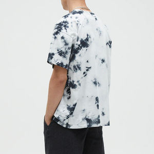 100% coton T-shirt pour hommes coupe ample imprimé vente chaude cravate teinture impression t-shirts séchage rapide respirant hommes à manches courtes 2025 - Product Image 6