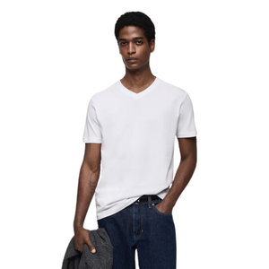 T-shirt décontracté 100% coton pour hommes, teint uni de meilleure qualité avec couleurs personnalisées et impression de logo - Product Image 1