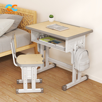 Vente en gros d'usine de mobilier scolaire ensemble ergonomique et chaise de bureau réglable en hauteur pour salle de classe