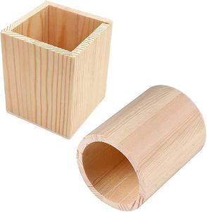 New Seller Pine Wood <b>Desk</b> Square Pen <b>Pencil</b> <b>Holder</b> Stand Office Organizer <b>Desk</b> Top Organizer with Adhesive Tape Dispenser - Product Image 6