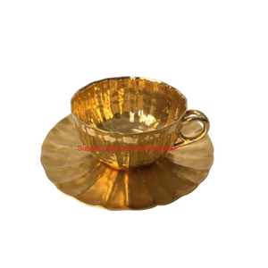 Ensemble tasse à café et soucoupe en acier inoxydable or classique tasses en métal de la meilleure qualité élégant café et maison verres cadeau prix le moins cher - Product Image 6