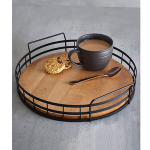Offre spéciale de plateau en bois pour aliments taille et logo personnalisés vaisselle de petit déjeuner ustensiles de cuisine plateau de service vaisselle produits décoratifs - Product Image 3