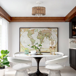 Lámparas de techo de tambor regulable bohemio de 12 pulgadas, 4 luces de ratán Natural, algas marinas, semi al ras, novedad, decoración creativa para el hogar - Product Image 4