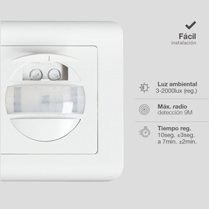 Rilevatore di movimento a parete da incasso 9m (GSC 104305002) - Product Image 3