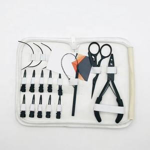 Professional Hair Extension Tool Kit <b>Set</b> with Needle <b>Beading</b> Plier Stainless Steel Eco-Friendly - Product Image 4