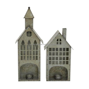 Metal House Shaped Square Eco-Friendly Handmade <b>Lantern</b> Fancy Design Home Decoration Durable Material - Product Image 1