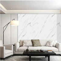 Panneau mural en plastique marbré brillant, imperméable et anti-moisissure, feuille de PVC SPC pour la rénovation intérieure des salles de bain et des sous-sols