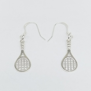 New Arrival 925 Sterling Silver Tennis Racket <b>Earrings</b> <b>Handmade</b> Sport <b>Earrings</b> Tennis Charm Dangle Drop Wire <b>Earrings</b> for Women - Product Image 1
