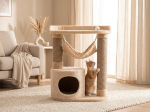 Heavenly Juno Cat House with Relaxing Cozy <b>Hammock</b> - Product Image 3
