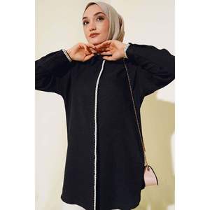 Chemise brodée détaillée Noir - Product Image 4