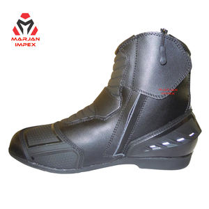 Motorcycle Racing <b>Boots</b> Leather Track Performance Riding Footwear With Ankle Guard Protection And Durable Anti Slip Sole - Product Image 3