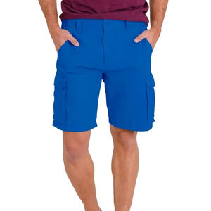 Venta caliente Ice Blue Cotton Cargo Shorts Regular-Fit Relaxed Designed Casual Summer Cargo Shorts para hombres - Product Image 6