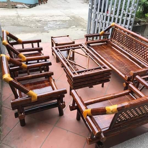 ชุดโต๊ะและเก้าอี้ไม้ไผ่แฮนด์เมด,เฟอร์นิเจอร์สวนกลางแจ้งแฮนด์เมดจากเวียดนาม - Product Image 2