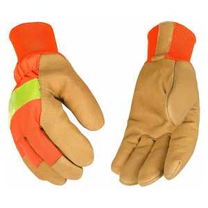 Gants de travail par temps froid avec logo personnalisé Gants doublés étanches réfléchissants à lumière LED haute visibilité pour matériau en peau de porc à faible luminosité - Product Image 6