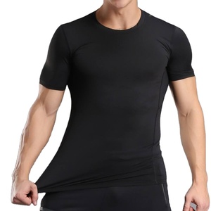 Camiseta de Secado Rápido, Absorbente de Humedad, Ajustada, Transpirable, de Nailon, para Gimnasio, Running, Fitness y Ejercicio - Product Image 1