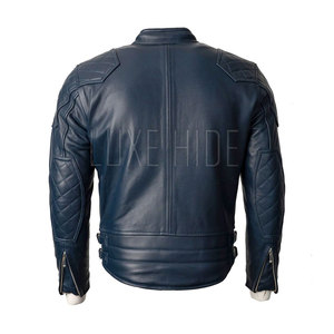 Veste de moto pour hommes de marque privée coupe ajustée Meilleure vente 100% Veste de moto en cuir pour hommes - Product Image 5
