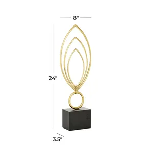 Elegante Escultura de Metal de Primera Calidad, Pieza Decorativa de Diseño Moderno, Escultura de Hoja de Cigarra de Metal de Gran Tamaño por Zahid Exports - Product Image 5
