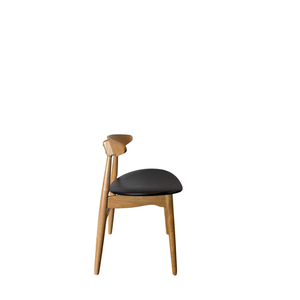 เก้าอี้รับประทานอาหารไม้เนื้อแข็งสไตล์ร่วมสมัยและมินิมอล (ชุด 2 ตัว) - พนักพิงโค้งรูปวงรี - Product Image 3