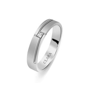 NOVAMART Fine Buy Premium 925 Pure Sterling <b>Silver</b> <b>Rings</b> for <b>Men</b> Resizable Religious Classic Wedding Bands Gold Plating Inlay Wh - Product Image 1