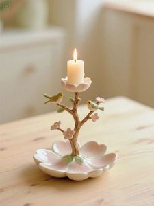 Bougeoir fleur oiseau doré Photophore décoratif Bougeoir élégant Mariage Fête romantique Décor à la maison Cadeau - Product Image 4