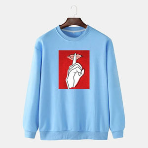 Personalizado de alta calidad 400 Gsm sudaderas con capucha de los hombres al por mayor sudaderas con capucha de gran tamaño más vendidos de los hombres Sudadera de cuello redondo - Product Image 1