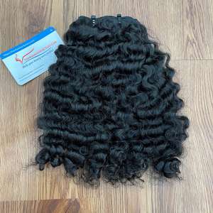 Paquetes de cabello rizado birmano al vapor de cabello vietnamita al por mayor Extensiones de cabello Proveedor de tejido de doble capa de Vietnam Sin enredos - Product Image 1