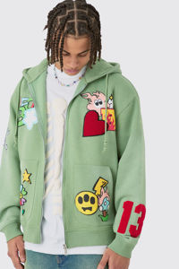 Sweat à capuche oversize en molleton de coton épais, coupe ample, tissé, de luxe, tendance, pour homme, streetwear personnalisé - Product Image 3