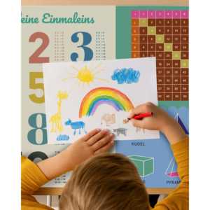 Tapis de bureau pour enfants avec les petites tables de nombres pour l'apprentissage des mathématiques - Product Image 3