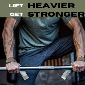 Sangles de poignet antidérapantes pour soulevé de terre avec logo personnalisé – Idéales pour la musculation et l'entraînement en salle de sport - Product Image 6