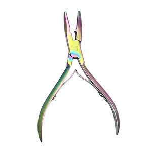 Pince à extensions de cheveux en acier inoxydable avec poignée antidérapante, idéale pour les extensions Micro Link et Micro Loop - Product Image 1