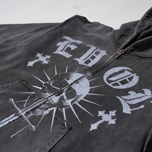 Wholesale Embroidered Hoodie | Custom Oversized Streetwear Pullover | Hip Hop Unisex Sweatshirt Manufacturer - Product Image 5