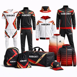 Aibort pour maillots de football personnalisés pour votre équipe, service OEM, ensembles été/automne, couleurs et logo/nom personnalisés, MOQ 10 - Product Image 2