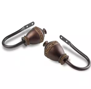 ม่านโลหะรูปทรงโอ๊กแบบโบราณที่เก็บไว้ด้านหลังมีอุปกรณ์ตกแต่งบ้านที่ทันสมัยสำหรับหน้าต่างที่สง่างามมีจำหน่ายในราคาที่ขายส่ง - Product Image 5