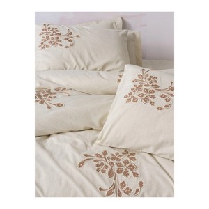 Cotton Box Linen Double Duvet Cover <b>Set</b> Cane 4pc Floral Woven Bedding for King Twin <b>Comforter</b> Wedding Home Hospital Warm Stylish - Product Image 2