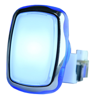 Bouton poussoir LED RGB VLT 53*38mm avec moteur à vibration, design film, personnalisable, placage chrome argent/or/noir pour jeux d'arcade