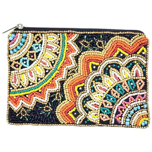 Pochette à main dernière conception perle de rocaille brodée perlée porte-monnaie fait main avec couleur personnalisée pour les femmes et les filles - Product Image 1