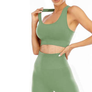 Femme Gym Wear Yoga Set Sport Rembourré Soutien-Gorge Sans Couture Femmes Push up Fitness Wear Yoga Set Pour Adulte - Product Image 2