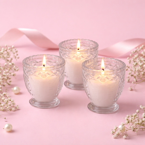 These Glass Jar candles are premium <b>scented</b> soy wax candles housed in transparent, heat-resistant glass jars. - Product Image 1