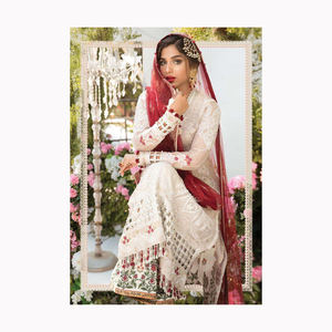 2024 nueva moda de calidad superior traje de césped paquistaní señoras vestido de algodón de seda con bordado pesado ODM venta al por mayor Salwar Kameez - Product Image 1
