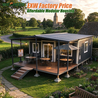 Wecheer Maison mobile facile à installer, petite maison conteneur extensible de 20 pieds pour les postes de garde de chantier