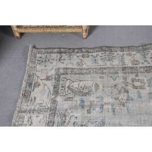 Alfombra Turca Vintage, Alfombra Grande de 5.7x9.5 pies, Alfombra de Lana con Bordes Azul Gris - Product Image 5