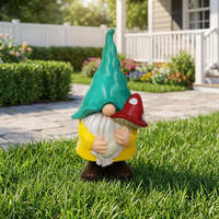 Statue de nain nordique lumineuse sur mesure, décor durable pour jardin, fabricant de moules personnalisés, collection d'approvisionnement en gros