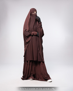 Élégant et modeste jupe à volants en jersey pour Jilbab islamique couverture complète robe formelle quotidienne grande taille fabriqué en usine Service OEM vente en gros - Product Image 4