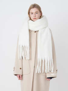 Boho Style Crochet <b>Shawl</b> Soft <b>Warm</b> Tassel <b>Wrap</b> Perfect for Autumn Winter Layering - Product Image 2