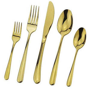 Juego de cubiertos pulidos brillantes hechos a mano con mangos de esmalte impreso multicolor que incluye cuchillo, cuchara, tenedor, esparcidor - Product Image 5