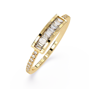 แหวนเพชรแล็บทองคำ 18K และ 14K ดีไซน์เรียบหรู แหวนแต่งงานสำหรับผู้หญิง เครื่องประดับอันงดงาม - Product Image 6