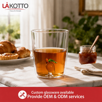 Gobelet en verre borosilicate de qualité restaurant LAKOTTO 350 ml, adapté au service de bar et de salon, verrerie en gros, logo OEM