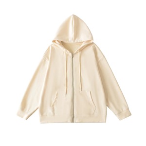 เสื้อแจ็คเก็ตมีฮู้ดแบบสวมซิปสำหรับผู้หญิง สไตล์ลำลอง ทรงหลวม ช่วยให้ดูผอมลง น้ำหนักเบา ระบายอากาศได้ดี สีพื้น เหมาะสำหรับออกกำลังกาย ใส่ได้ทั้งฤดูใบไม้ผลิและฤดูใบไม้ร่วง - Product Image 5